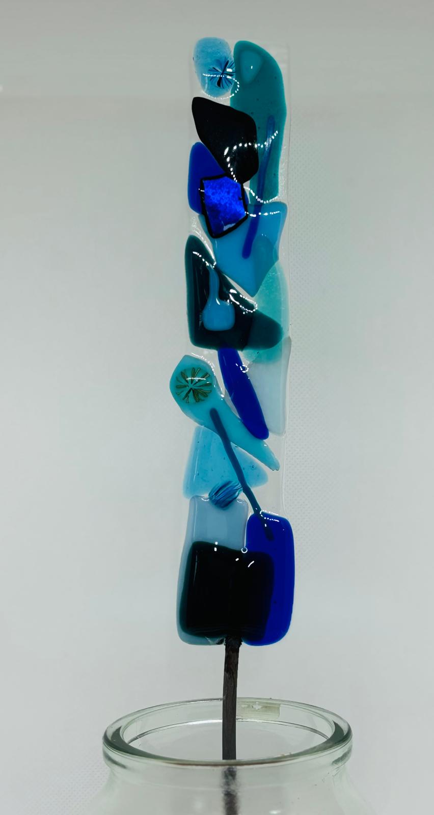 Handmade Fused Glass Garden Stake Ornament Decoration