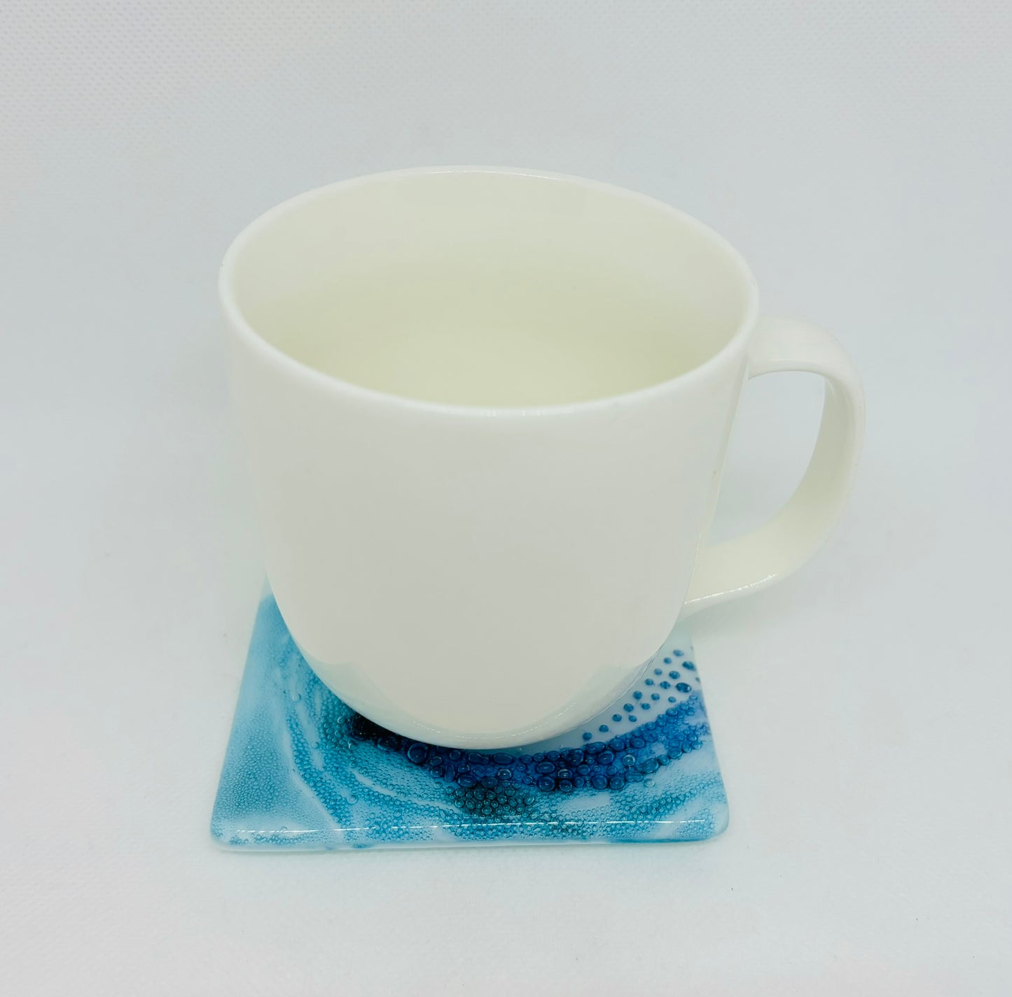Fused Glass Bubble Wave Coaster